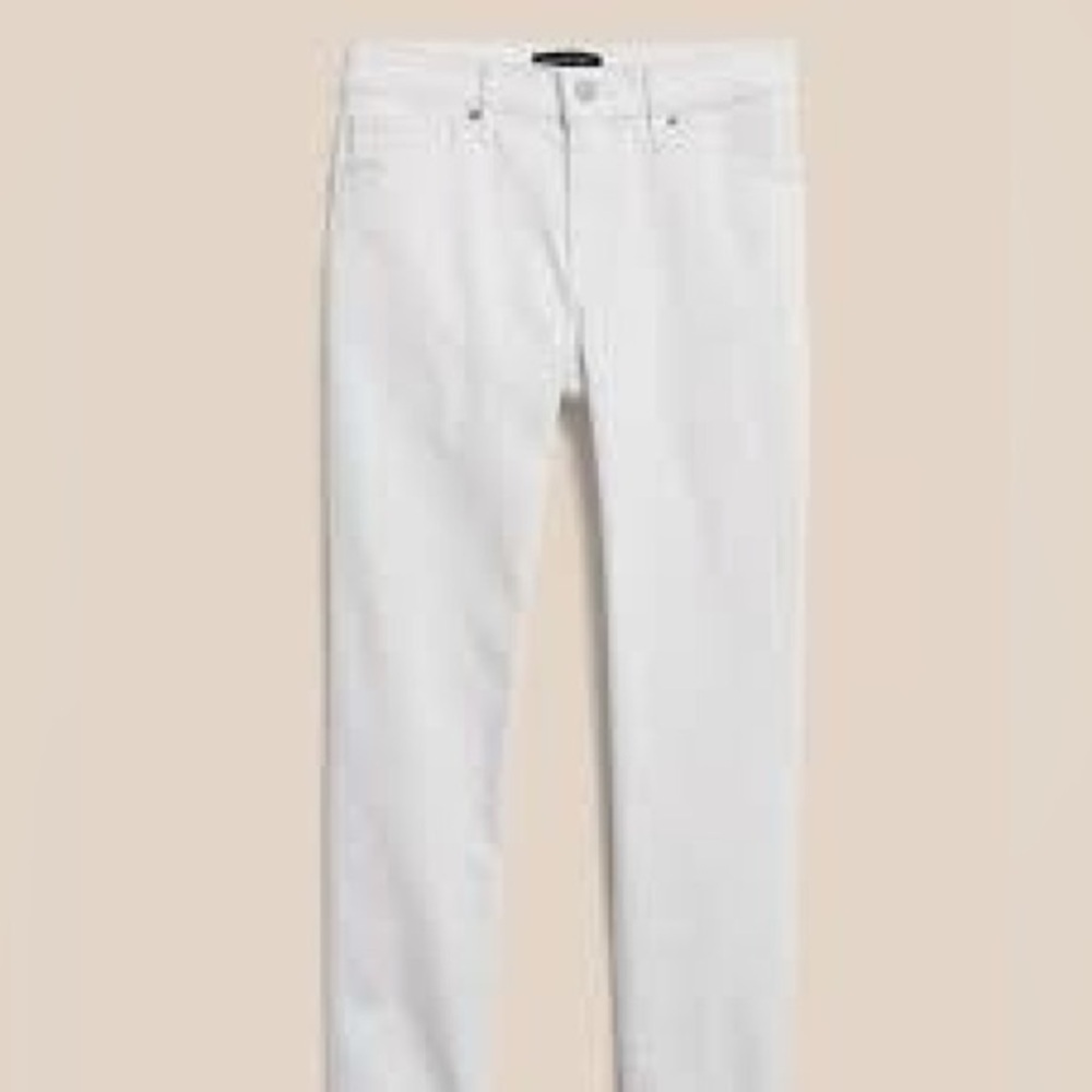 Banana Republic White Girlfriend Jeans
